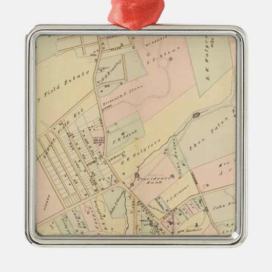 Dobbs Fähre, New York 2 Silbernes Ornament (Vorne)