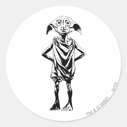 Dobby 2 runder aufkleber (Vorderseite)