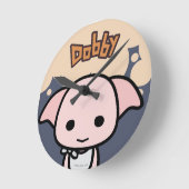 Dobby Cartoon Character Art Runde Wanduhr (Winkel)