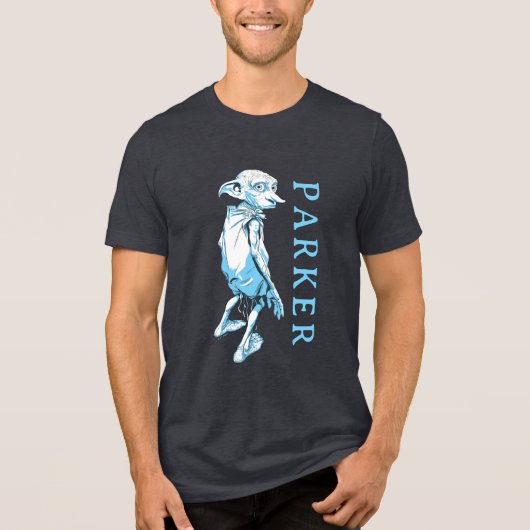 Dobby Looking Over Magical Tri-Blend Shirt (Vorderseite)
