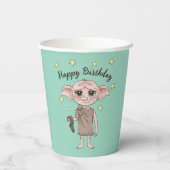 Dobby Wasserfarben Charakter Kunst Pappbecher (Rückseite)