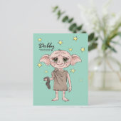 Dobby Wasserfarben-Charakterkunst Postkarte (Stehend Vorderseite)