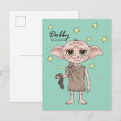 Dobby Wasserfarben-Charakterkunst Postkarte (Vorne/Hinten)
