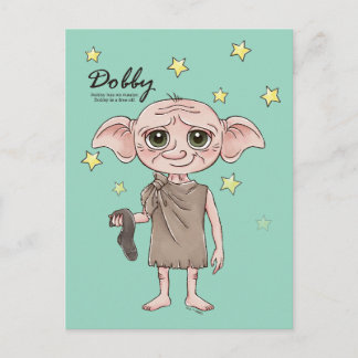 Dobby Wasserfarben-Charakterkunst Postkarte