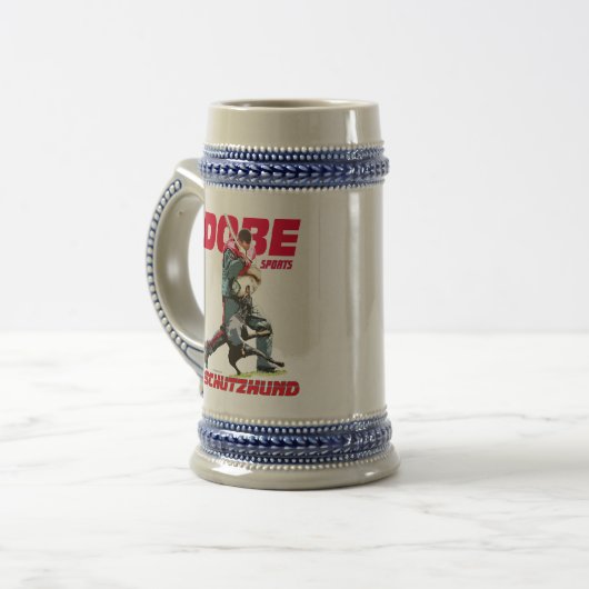 Dobe Sport Schutzhund Entwurf Bierglas (Vorderseite Links)