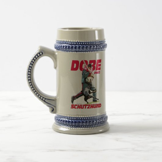 Dobe Sport Schutzhund Entwurf Bierglas (Links)