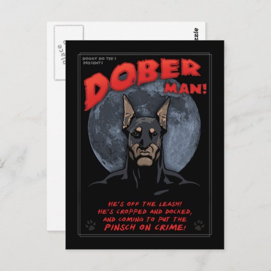 Dober Man! Postkarte (Vorne/Hinten)