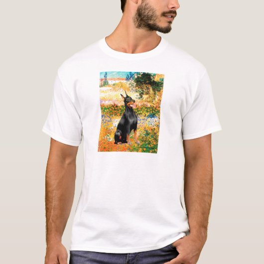 Doberman 1 - Garten (VG) T-Shirt (Vorderseite)