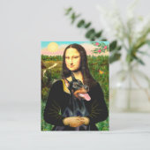 Doberman 1 - Mona Lisa Postkarte (Stehend Vorderseite)