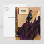 Doberman 1 - Whistlers Mutter Postkarte (Vorne/Hinten)