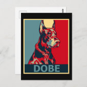 Doberman Aesthetic Dog Portrait Dobe Hope Style Postkarte (Vorne/Hinten)