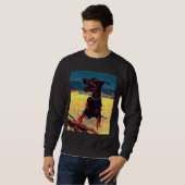 Doberman am Strand 820 Sweatshirt (Vorne ganz)