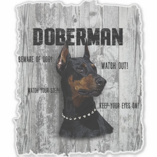 Doberman Aufkleber (Vorderseite)