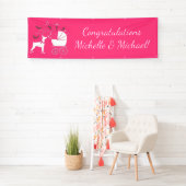 Doberman Baby Shower Dog Banner (Insitu)