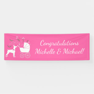 Doberman Baby Shower Dog Banner