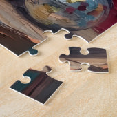 Doberman Balancing Act Christmas Candy Cane Hat Puzzle (Seite)