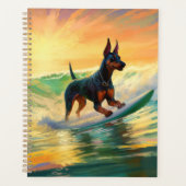 Doberman Beach Surfing Painting Planer (Vorderseite)