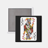 Doberman Black Joker Magnet (Vorderseite/Rückseite)