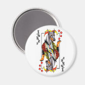 Doberman Black Joker Magnet (Vorderseite/Rückseite)