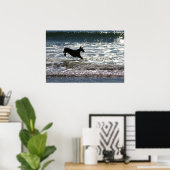 Doberman - Black - Ocean Leap Poster (Heimbüro)