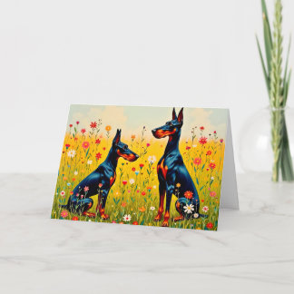 Doberman Blank Card Karte