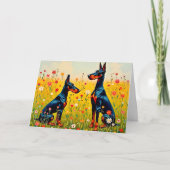 Doberman Blank Card Karte (Vorderseite)