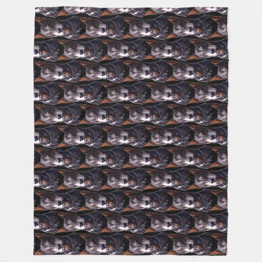 Doberman Blanket Custom Doberman Dog Art Blanket Fleecedecke (Vorderseite)