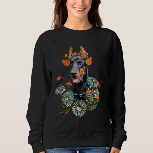 Doberman-Blume 1151 Sweatshirt (Vorderseite)