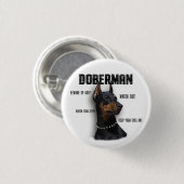 Doberman Button (Vorne & Hinten)