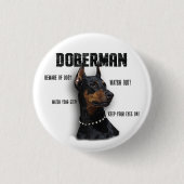 Doberman Button (Vorderseite)