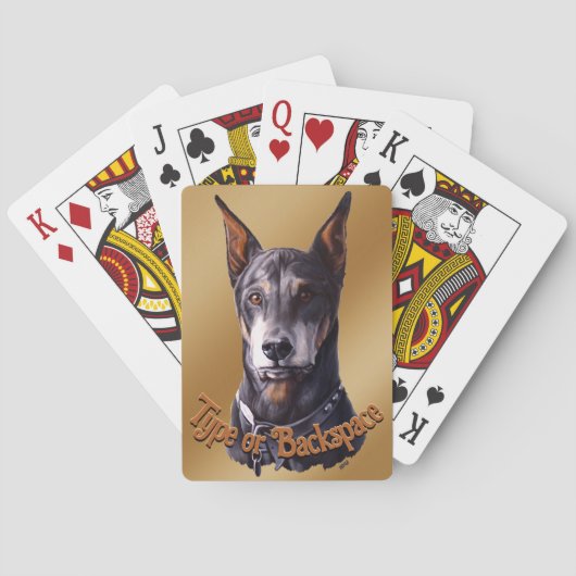 Doberman Cards Doberman Pinscher Spielkarten (Rückseite)
