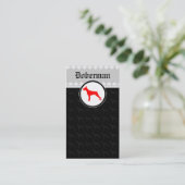 Doberman Cards Visitenkarte (Stehend Vorderseite)