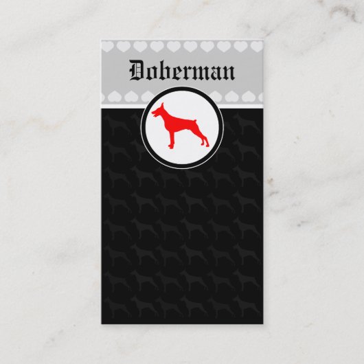 Doberman Cards Visitenkarte (Vorderseite)
