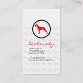 Doberman Cards Visitenkarte (Rückseite)