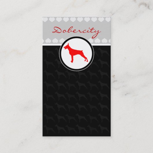 Doberman Cards Visitenkarte (Vorderseite)