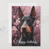 Doberman Charme. Feiertagskarte (Vorderseite)