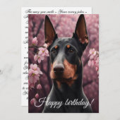 Doberman Charme. Feiertagskarte (Vorne/Hinten)