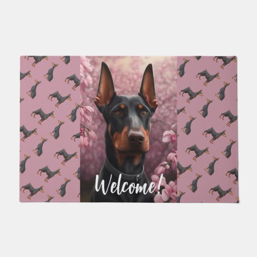 Doberman Charme Fußmatte (Vorderseite)