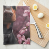 Doberman Charme Geschirrtuch (Viertel Falte)