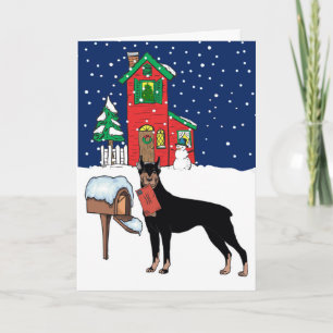Doberman Christmas Feiertagskarte