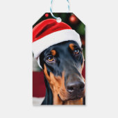 Doberman Christmas Geschenkanhänger (Rückseite)