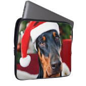 Doberman Christmas Laptopschutzhülle (Vorne Rechts)