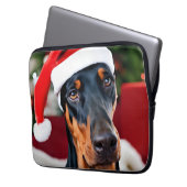 Doberman Christmas Laptopschutzhülle (Vorderseite Links)