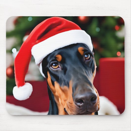Doberman Christmas Mousepad (Vorne)