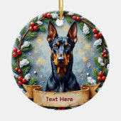 Doberman Christmas Ornament (Vorne)
