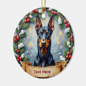 Doberman Christmas Ornament (Links)