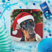 Doberman Christmas Pappteller (Party)