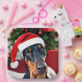 Doberman Christmas Pappteller (Party)