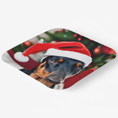 Doberman Christmas Pappteller (Gewinkelt)