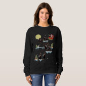 Doberman Christmas Santa Sleigh Funny Dog Lover Xm Sweatshirt (Vorne ganz)